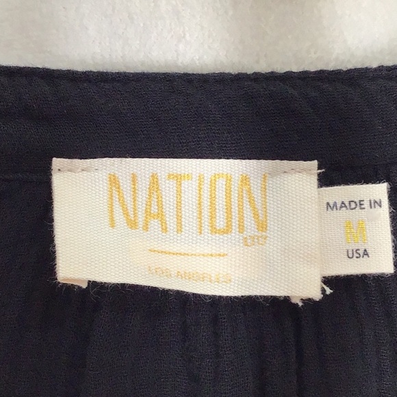 Nation Padma Boho Ruffle Hem Mini Dress Size Medium - Picture 10 of 10